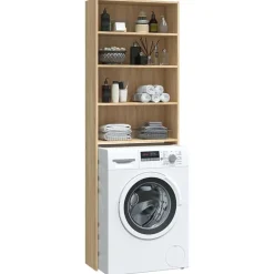 vidaXL vaskemaskineskab 64x24x190 cm sonoma-eg