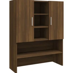 vidaXL vaskemaskineskab 70,5x25,5x90 cm brun egetræsfarve