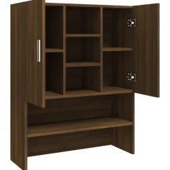 vidaXL vaskemaskineskab 70,5x25,5x90 cm brun egetræsfarve