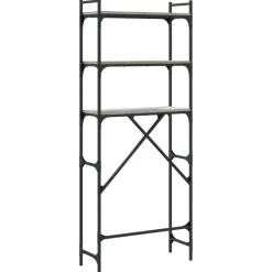 vidaXL vaskemaskineskab 67x25x163 cm konstrueret træ grå sonoma-eg