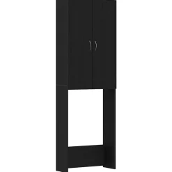 vidaXL vaskemaskineskab 64x25,5x190 cm sort egetræsfarve