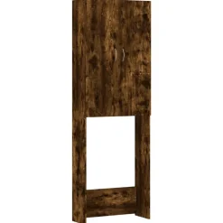 vidaXL vaskemaskineskab 64x25,5x190 cm røget egetræsfarve
