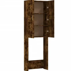 vidaXL vaskemaskineskab 64x25,5x190 cm røget egetræsfarve