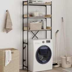 vidaXL vaskemaskineskab 67x25x163 cm konstrueret træ sonoma-eg