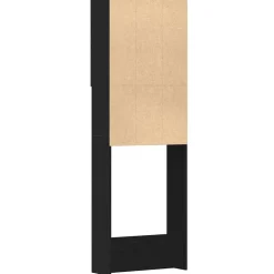 vidaXL vaskemaskineskab 64x25,5x190 cm sort egetræsfarve