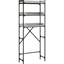 vidaXL vaskemaskineskab 67x25x163 cm konstrueret træ grå sonoma-eg