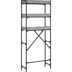 vidaXL vaskemaskineskab 67x25x163 cm konstrueret træ grå sonoma-eg