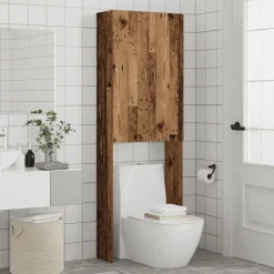 vidaXL vaskemaskineskab 64x25,5x190 cm antikt træ