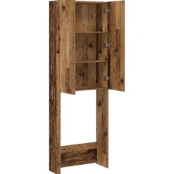 vidaXL vaskemaskineskab 64x25,5x190 cm antikt træ