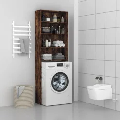 vidaXL vaskemaskineskab 64x24x190 cm røget egetræsfarve