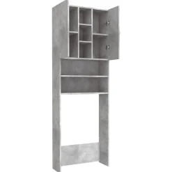 vidaXL vaskemaskineskab 64x25,5x190 cm betongrå