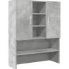 vidaXL vaskemaskineskab 70,5x25,5x90 cm betongrå
