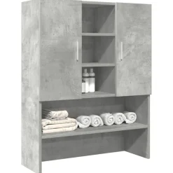 vidaXL vaskemaskineskab 70,5x25,5x90 cm betongrå