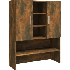 vidaXL vaskemaskineskab 70,5x25,5x90 cm røget egetræsfarve