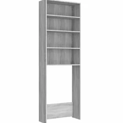 vidaXL vaskemaskineskab 64x24x190 cm grå sonoma-eg