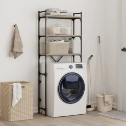 vidaXL vaskemaskineskab 67x25x163 cm konstrueret træ sonoma-eg