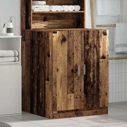 vidaXL vaskemaskineskab 70,5x71,5x91,5 cm antikt træ