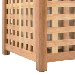 vidaXL vasketøjskurv 77,5 x 37,5 x 46,5 cm massivt valnøddetræ