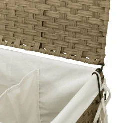 vidaXL vasketøjskurv med hjul 60x35x60,5 cm rattan