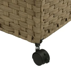 vidaXL vasketøjskurv med hjul 60x35x60,5 cm rattan
