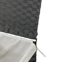 vidaXL vasketøjskurv med låg 46x33x60 cm polyrattan grå