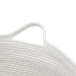 vidaXL vasketøjskurv Ø55x36 cm bomuld grå og hvid