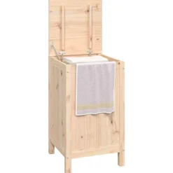 vidaXL vasketøjskurv 44x44x76 cm massivt fyrretræ