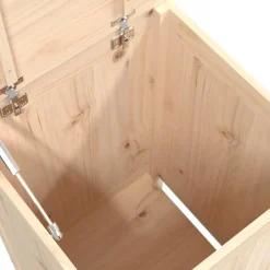vidaXL vasketøjskurv 44x44x76 cm massivt fyrretræ