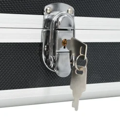 vidaXL våbenkasse 118 x 38 x 12 cm aluminium sort