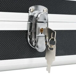 vidaXL våbenkasse 134 x 35 x 12 cm aluminium sort