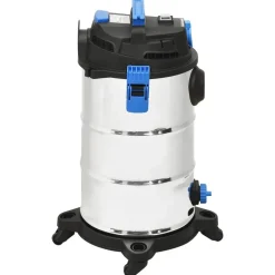 vidaXL våd-/tørstøvsuger 1200 W 30 l sølvfarvet
