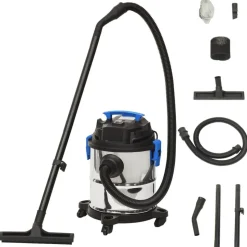 vidaXL våd-/tørstøvsuger 1200 W 20 l sølvfarvet