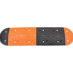 vidaXL vejbump 129x32,5x4 cm gummi gul og sort