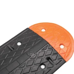 vidaXL vejbump 129x32,5x4 cm gummi gul og sort