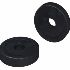 vidaXL velegnet til flade skiver 2 pcs Sort ∅15 x 3 mm PVC Copolymer