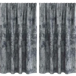vidaXL Velour Gardiner med gardiner 2 pcs Sølvgrå 140 x 140 cm Fløjl