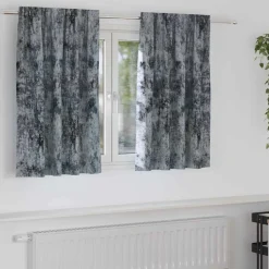 vidaXL Velour Gardiner med gardiner 2 pcs Sølvgrå 140 x 140 cm Fløjl
