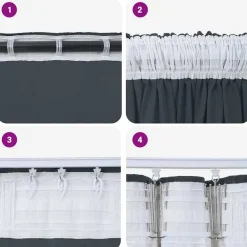 vidaXL Velour Gardiner med gardiner 2 pcs Sølvgrå 140 x 140 cm Fløjl