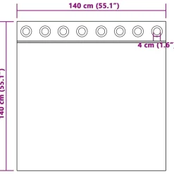 vidaXL Velour Gardiner med gardiner 2 pcs Grå 140 x 140 cm Fløjl