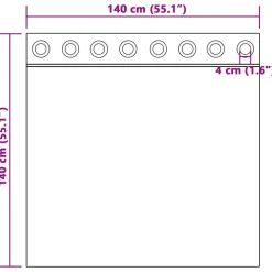 vidaXL Velour Gardiner med gardiner 2 pcs Grå 140 x 140 cm Fløjl