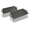 vidaXL vendbar grillpande i støbejern 2 stk. 38x23 cm
