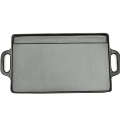 vidaXL vendbar grillpande i støbejern 2 stk. 38x23 cm