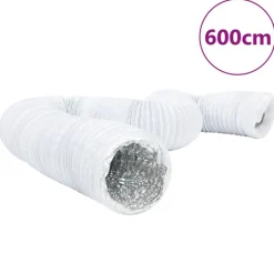 vidaXL ventilationsslange 6 m Ø10 cm aluminium og PVC