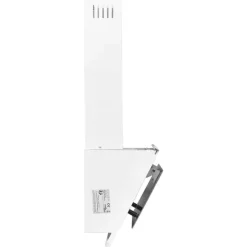 vidaXL væghængt emhætte 60 cm rustfrit stål og hærdet glas hvid