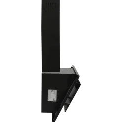 vidaXL væghængt emhætte 60 cm rustfrit stål og hærdet glas sort