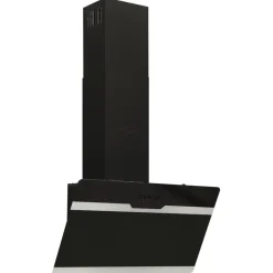 vidaXL væghængt emhætte 60 cm stål og hærdet glas sort