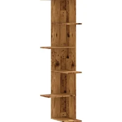 vidaXL væghængt hjørnehylde 36,5x36,5x140 cm konstrueret træ
