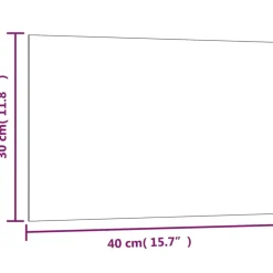 vidaXL væghængt magnettavle 40x30 cm hærdet glas sort