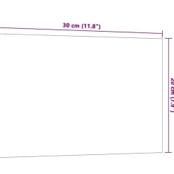 vidaXL væghængt magnettavle 30x20 cm hærdet glas hvid