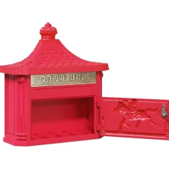 vidaXL Væghængt Postkasse Rød 40,5 x 16 x 45 cm Gustt aluminium
